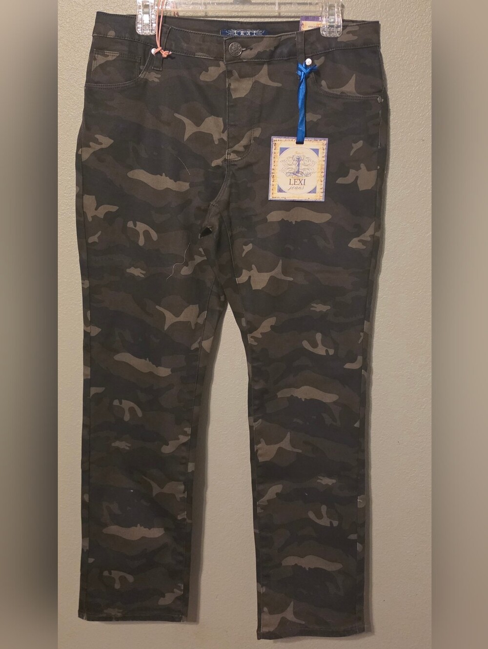 Lexi Jeans Camo Butt Lifting Pants - Green/Brown Print